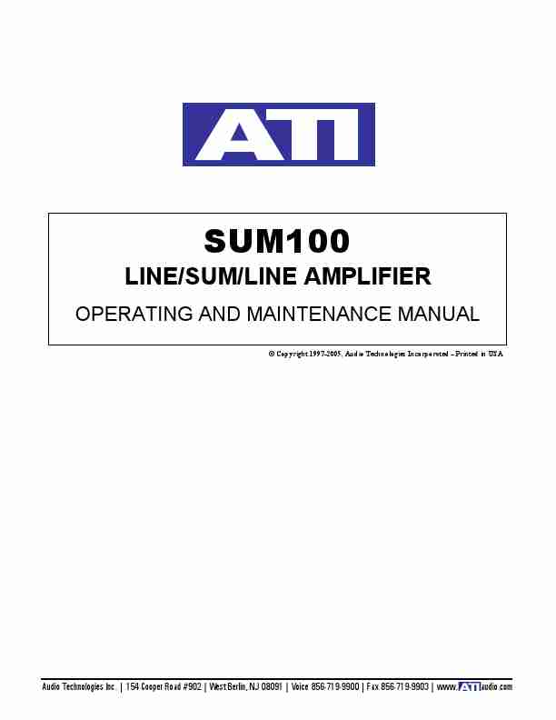 Amplifier Tech Stereo Amplifier SUM100-page_pdf